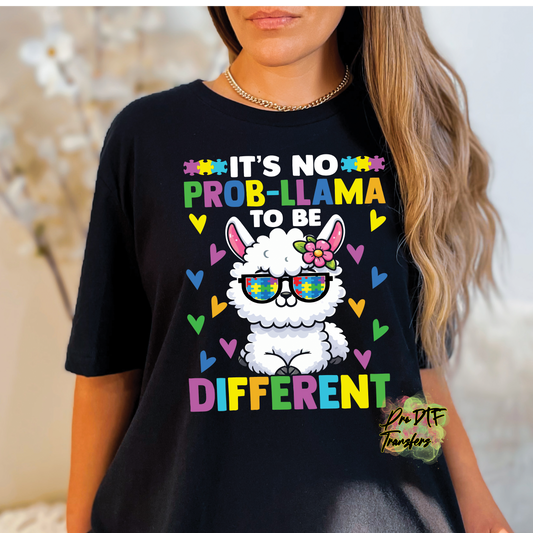 AA70 Autism Not a Prob-Llama Full Color DTF Transfer - Pro DTF Transfers