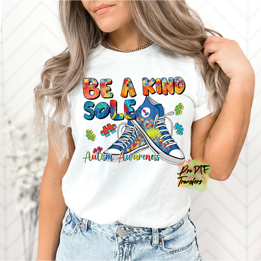 AA71 Autism Kind Sole Full Color DTF Transfer - Pro DTF Transfers