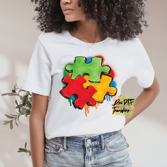 AA89 Autism Awareness Full Color DTF Transfer - Pro DTF Transfers