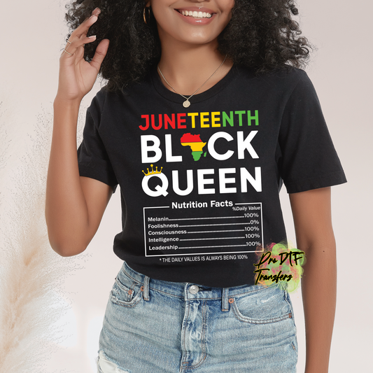 BH214 Juneteenth Queen Full Color DTF Transfer - Pro DTF Transfers