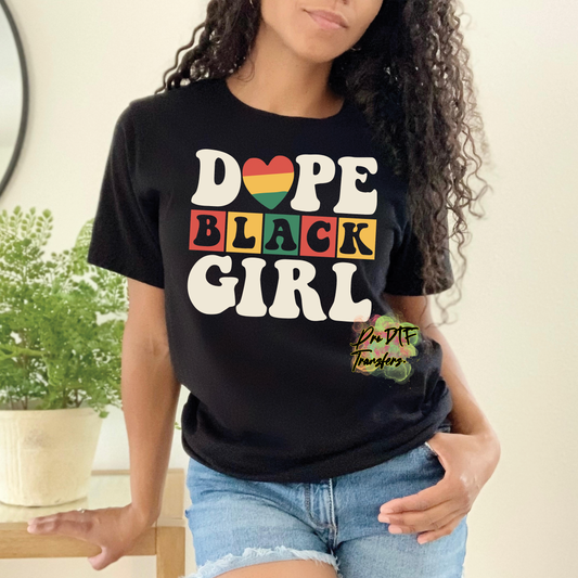BH244 Dope Black Girl Full Color DTF Transfer - Pro DTF Transfers