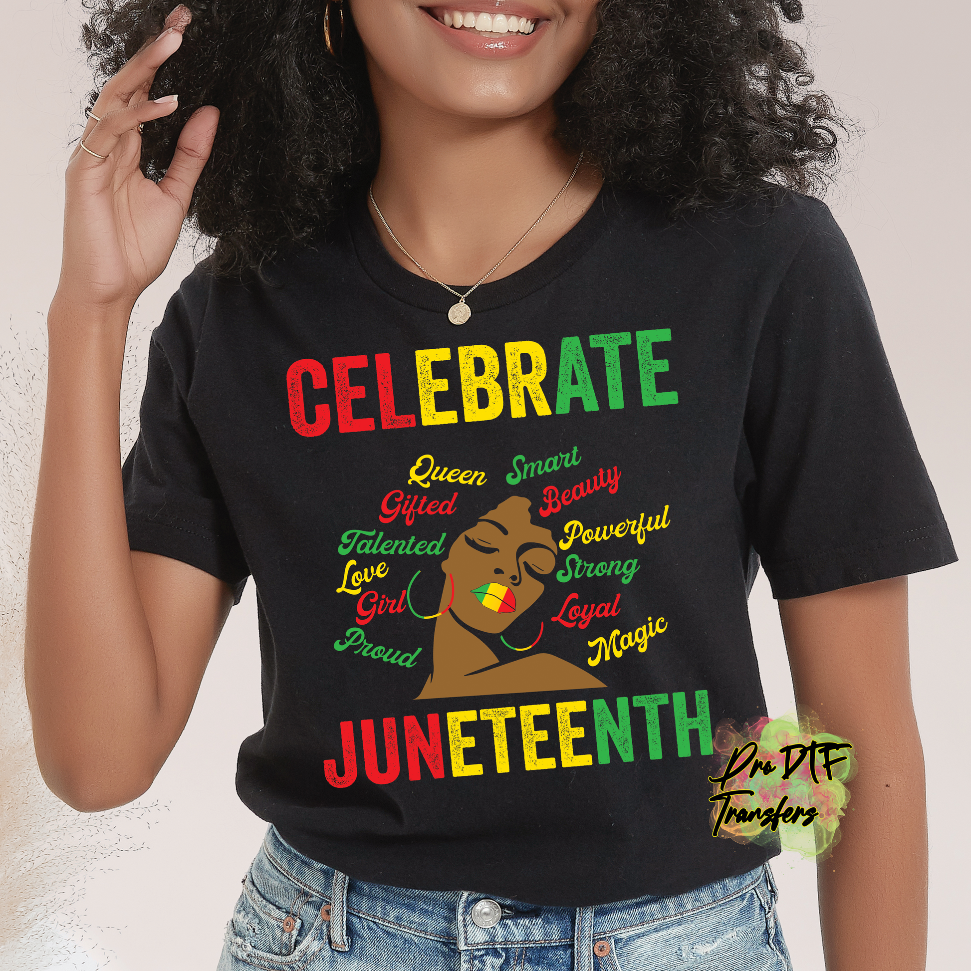 BH301 Celebrate Juneteenth Full Color DTF Transfer - Pro DTF Transfers