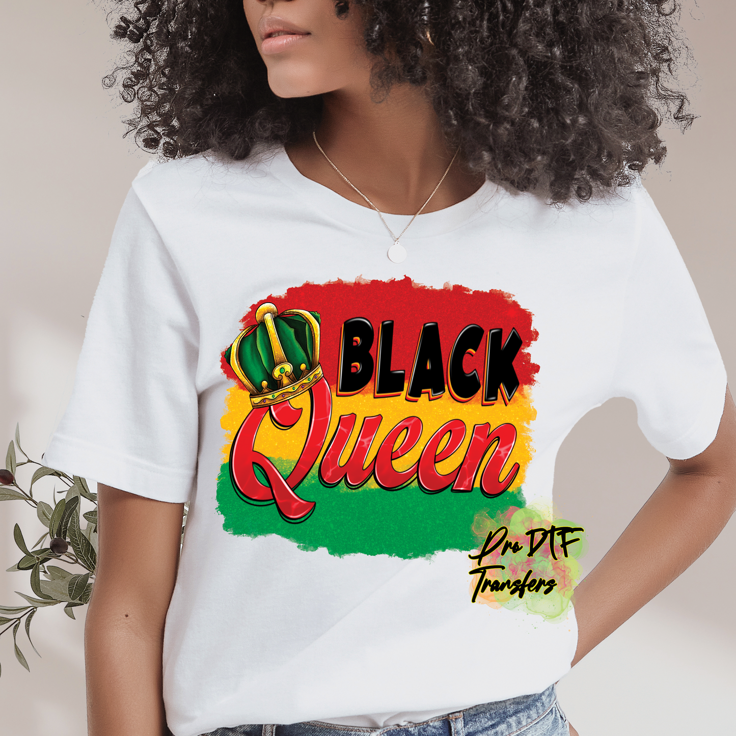 BH310 Black History Queen Full Color DTF Transfer