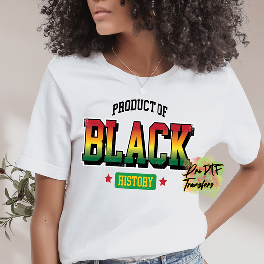 BH319 Product of Black History Full Color DTF Transfer