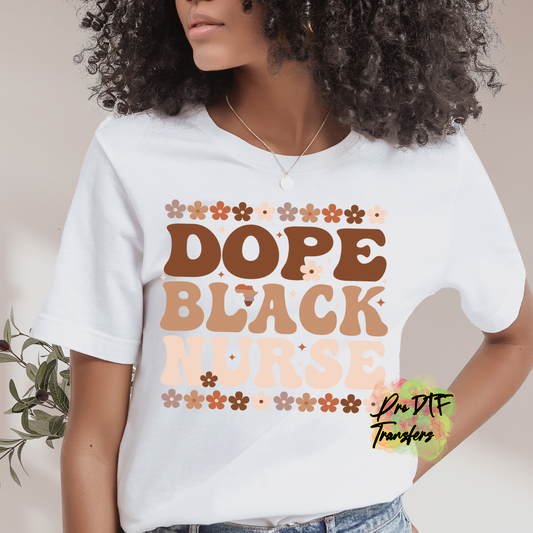 BH320 Dope Black Nurse Full Color DTF Transfer