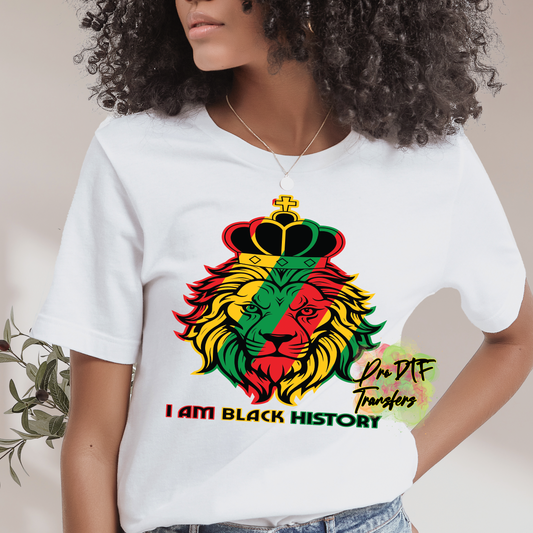 BH351 I Am Black History Full Color DTF Transfer