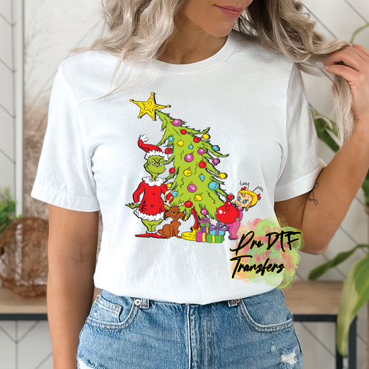 CM231 Grinchmas Tree Full Color DTF Transfer