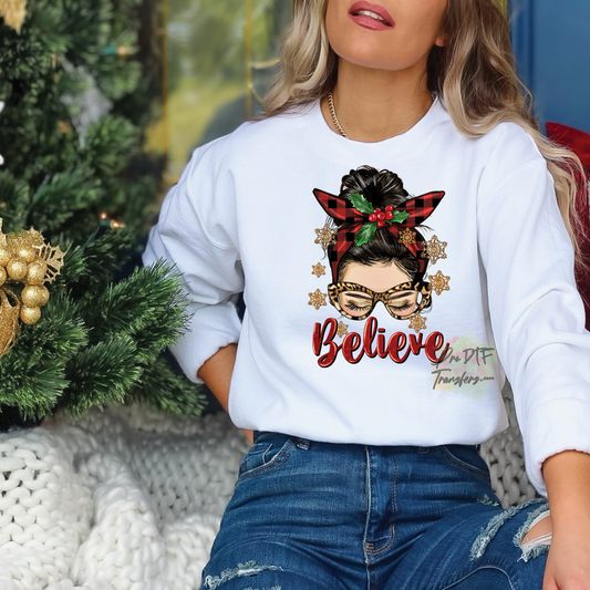 CM24 Believe Christmas Full Color DTF Transfer - Pro DTF Transfers