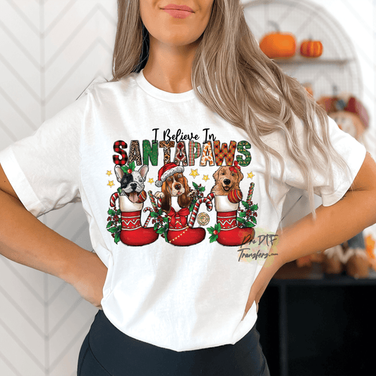 CM34 Paws Christmas Full Color DTF Transfer - Pro DTF Transfers
