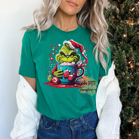 CM69 Angry Grinch Santa Full Color DTF Transfer - Pro DTF Transfers