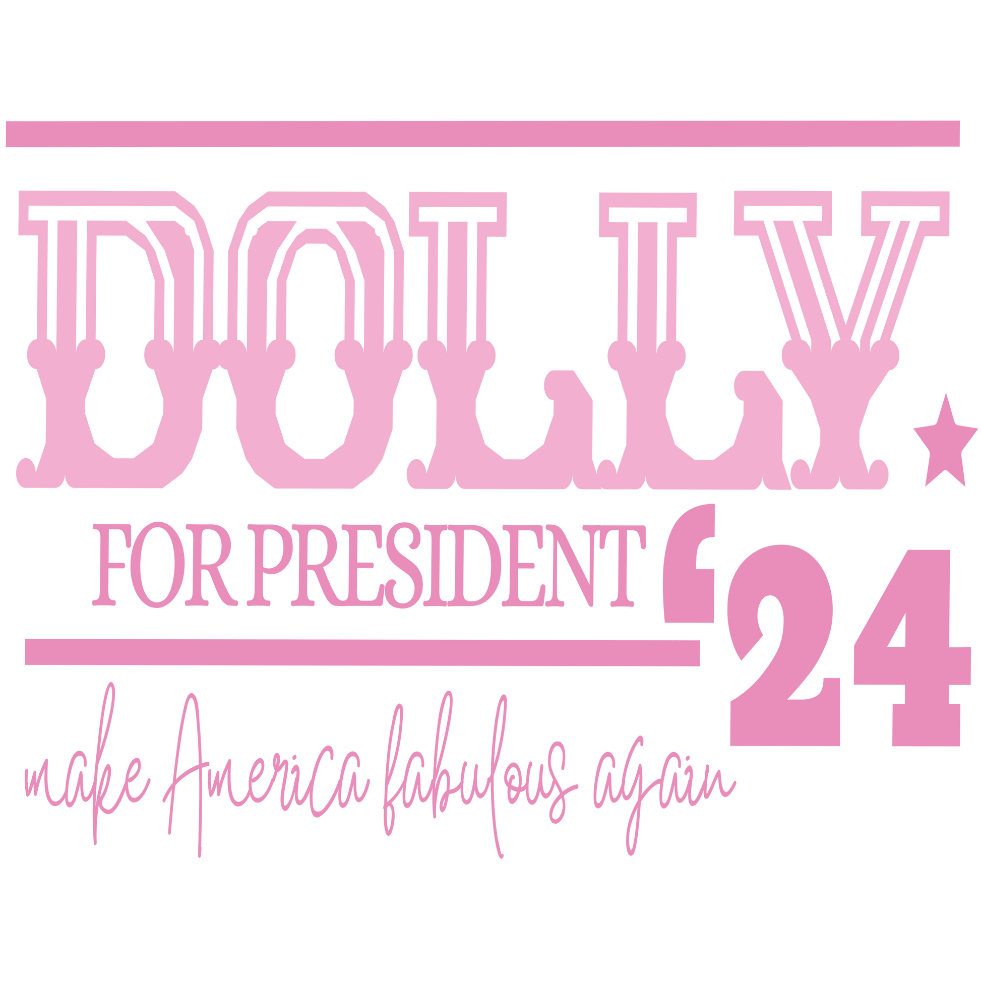 FV38 Dolly for Pres 24 Full Color DTF Transfer - Pro DTF Transfers