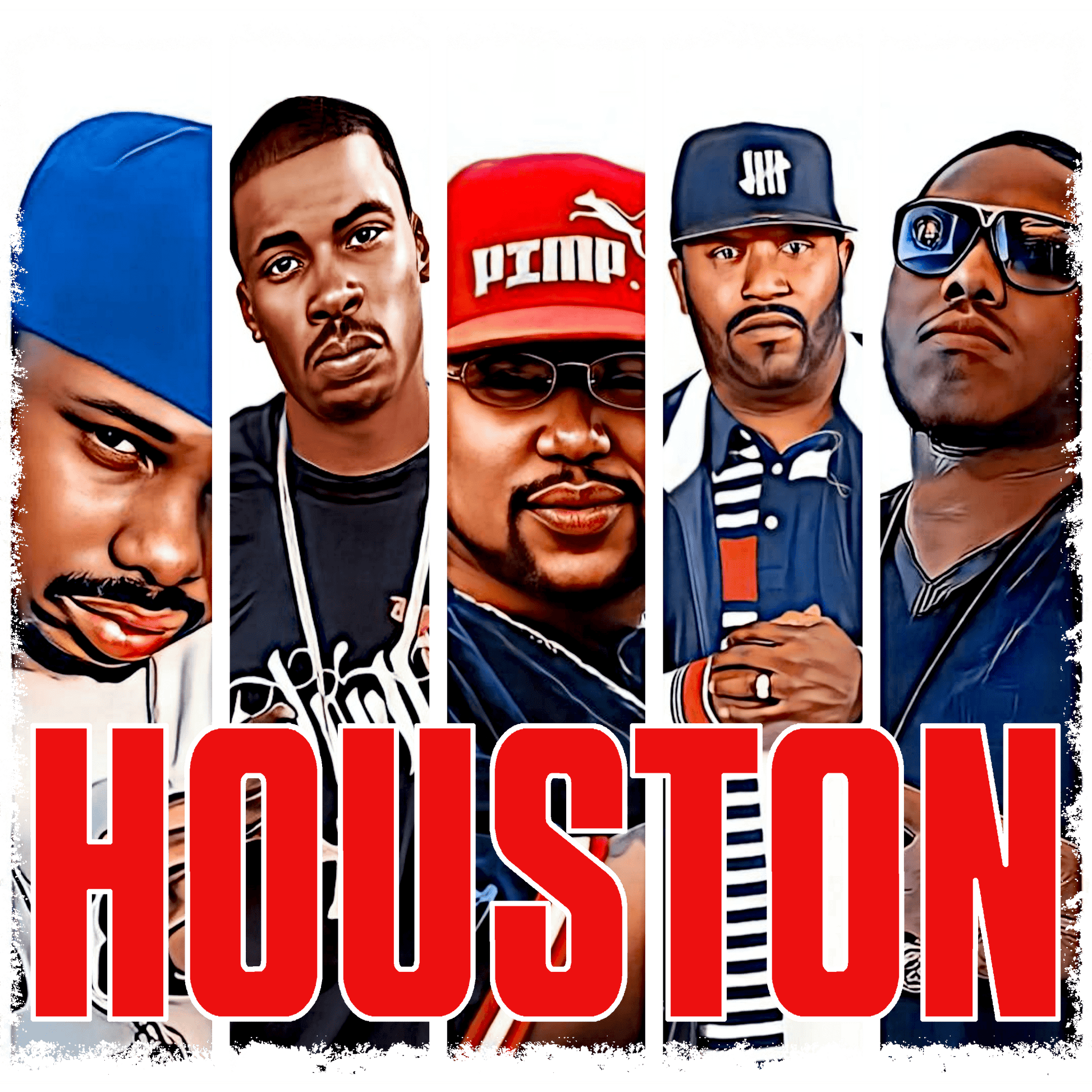 HH127 H-Town Rappers Full Color DTF Transfer - Pro DTF Transfers