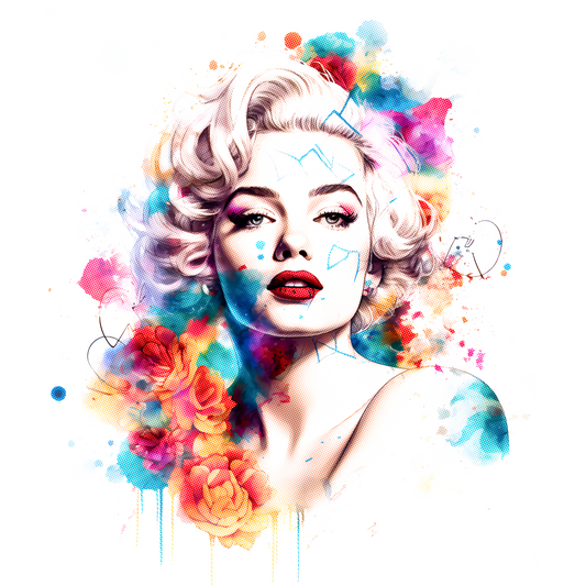 HH83 Marilyn Monroe Half Tone Design Full Color DTF Transfer - Pro DTF Transfers