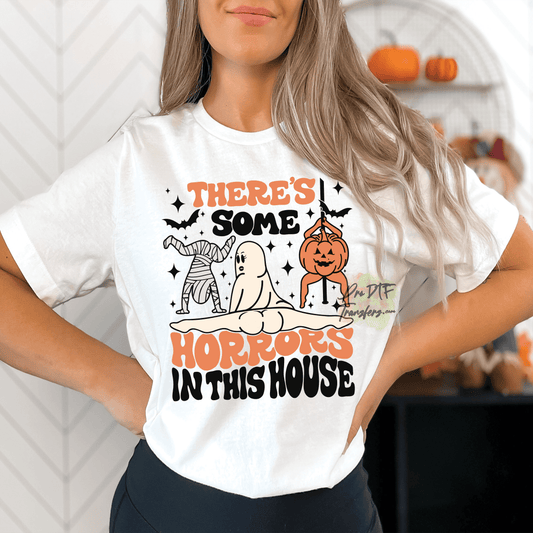 HW307 Horrors in the House Full Color DTF Transfer - Pro DTF Transfers