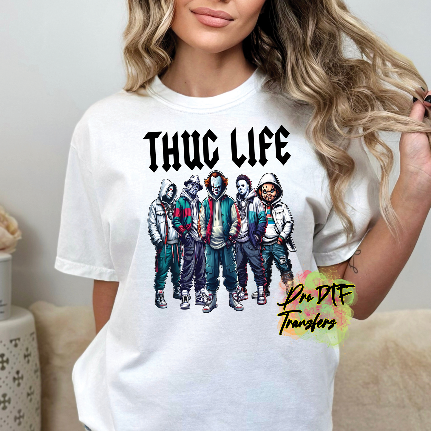 HW377 Thug Life Full Color DTF Transfer