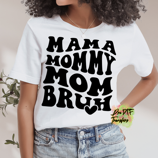 MD12 Mama Mommy Mom Blk Full Color DTF Transfer - Pro DTF Transfers