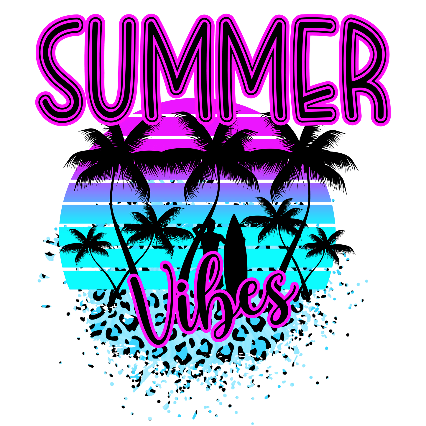 SV31 Summer Vibes Full Color DTF Transfer - Pro DTF Transfers