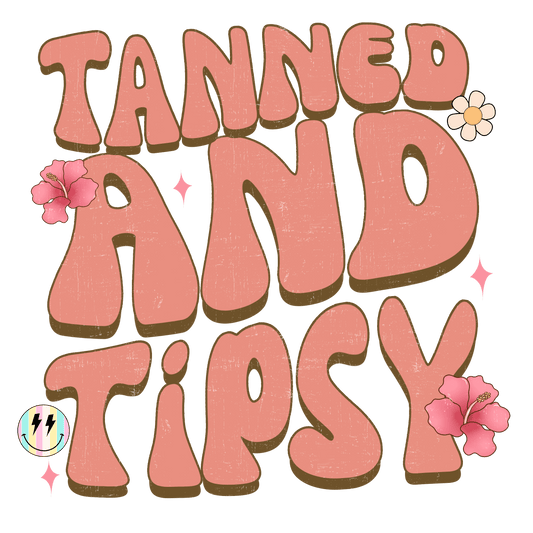 SV39 Tanned and Tipsy Full Color DTF Transfer - Pro DTF Transfers