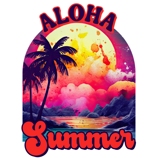 SV4 Aloha Summer Full Color DTF Transfer - Pro DTF Transfers