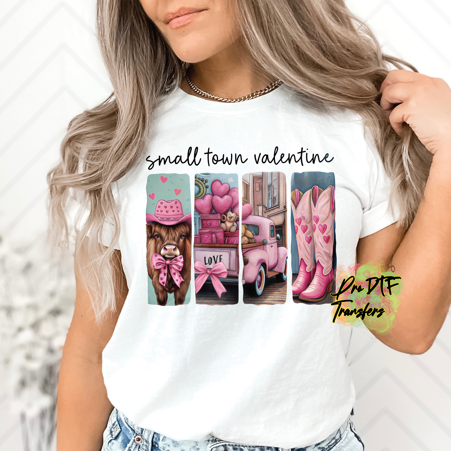 VD365 Small Town Valentine Full Color DTF Transfer