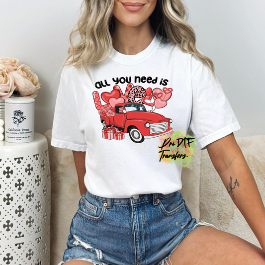 VD90 All you need is Love Trucking Full Color Transfer - Pro DTF Transfers