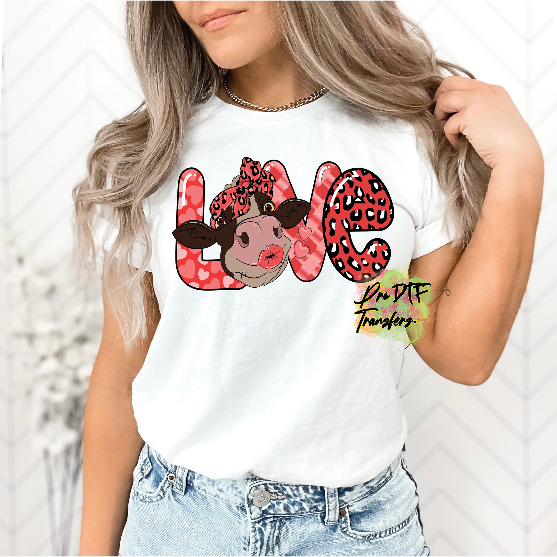 VD98 Cow Love Full Color Transfer - Pro DTF Transfers