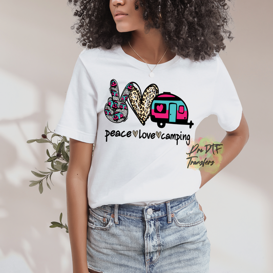 CP24 Peace Love Camping Full Color DTF Transfer - Pro DTF Transfers