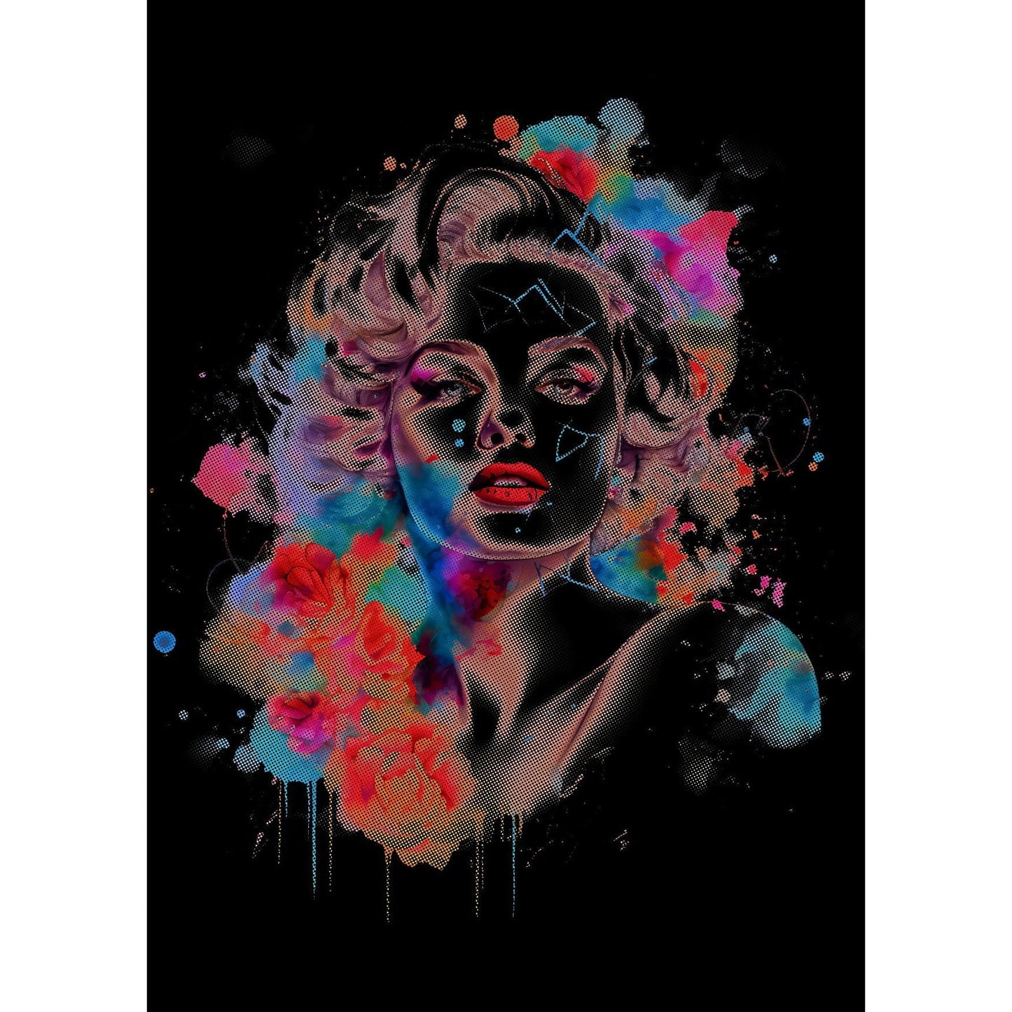 HH83 Marilyn Monroe Half Tone Design Full Color DTF Transfer - Pro DTF Transfers