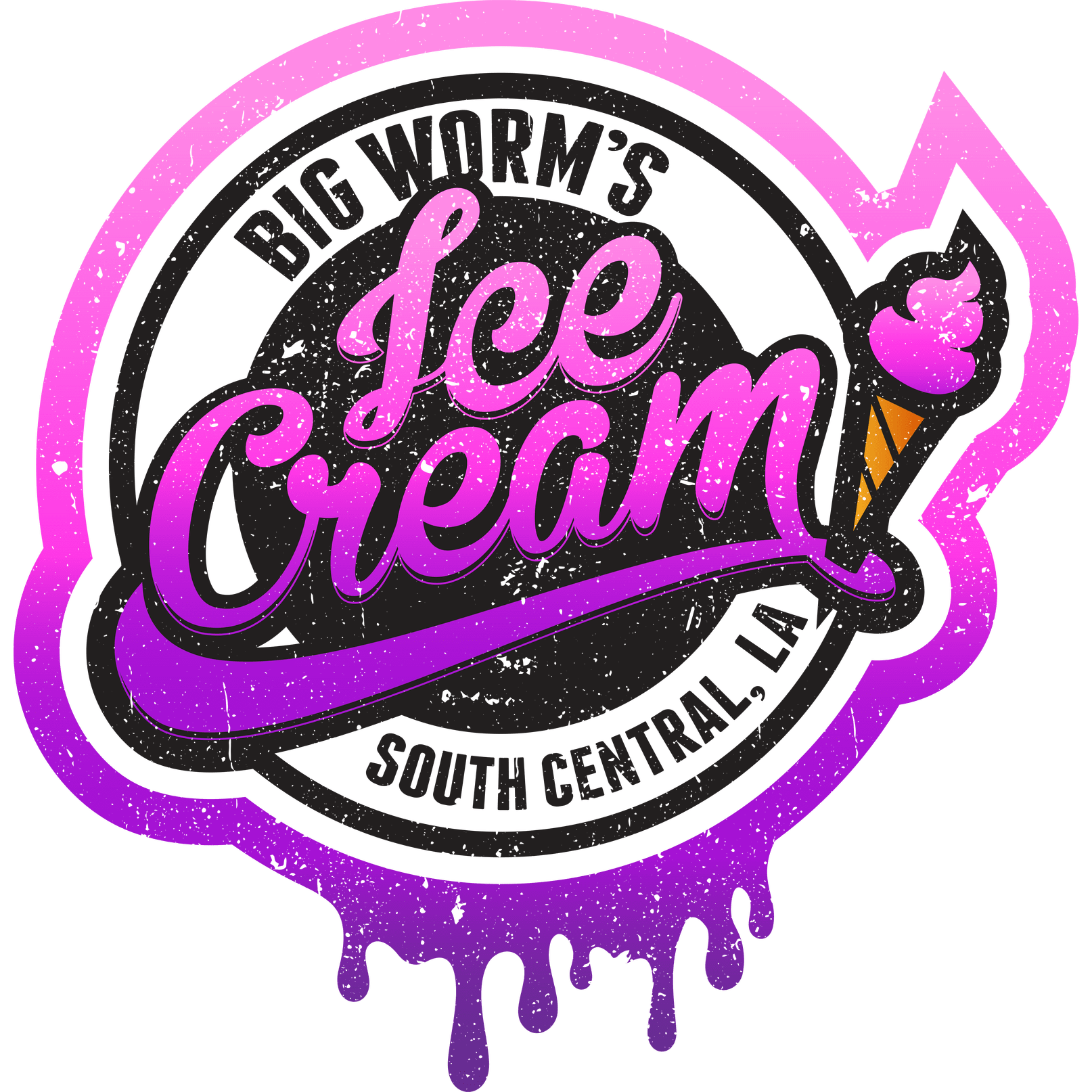 HH96 Big Worm's Ice Cream Full Color DTF Transfer - Pro DTF Transfers