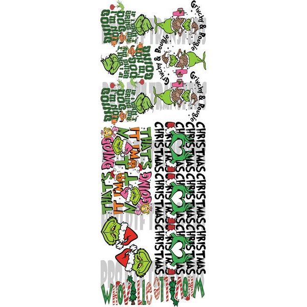 PM1 Grinch Christmas Pre Made Gang Sheet - Pro DTF Transfers
