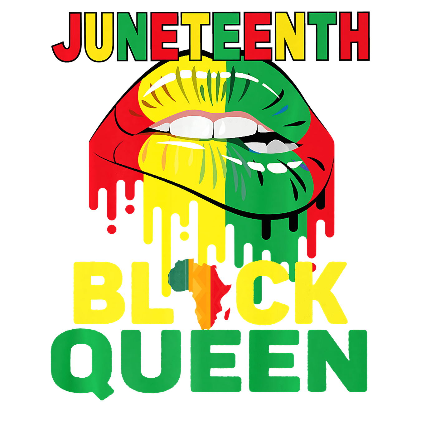 BH23 Juneteenth Queen Full Color DTF Transfer - Pro DTF Transfers