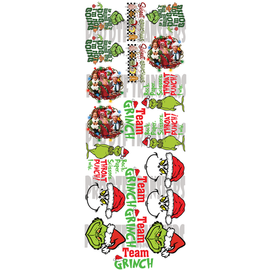 PM4 All Youth Size Grinch Christmas Pre Made Gang Sheet - Pro DTF Transfers