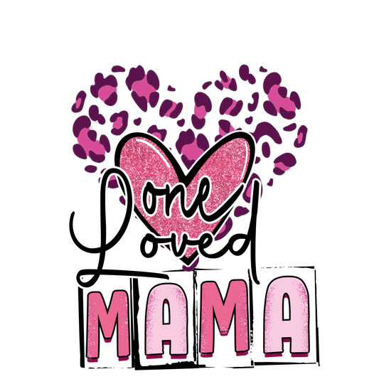VD39 One Loved Mama Heart Full Color Transfer - Pro DTF Transfers