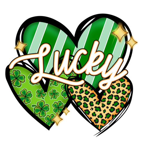SP35 Lucky Hearts Full Color DTF Transfer - Pro DTF Transfers