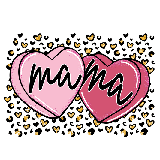 Mama Hearts Full Color Transfer - Pro DTF Transfers