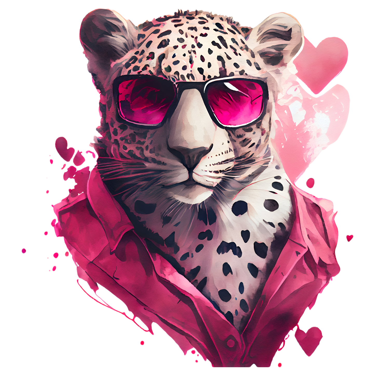 Cheetah Valentine Full Color Transfer - Pro DTF Transfers