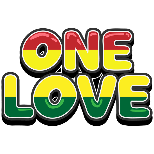 BH138 One Love Full Color DTF Transfer - Pro DTF Transfers