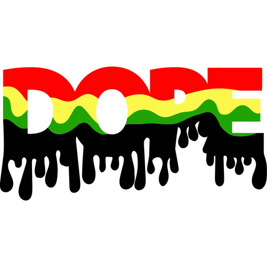 BH91 Dope Drip Red Green Yellow Full Color DTF Transfer - Pro DTF Transfers