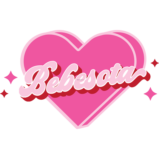 Bebesota Pink Heart Valentine Full Color Transfer - Pro DTF Transfers
