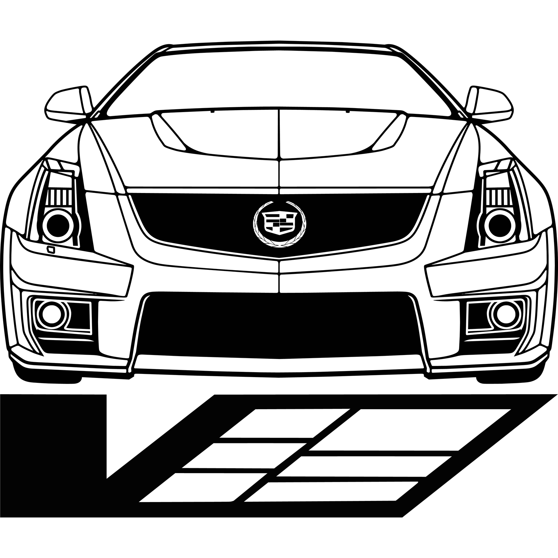 Cadillac V2 Front End Full Color DTF Transfer - Pro DTF Transfers