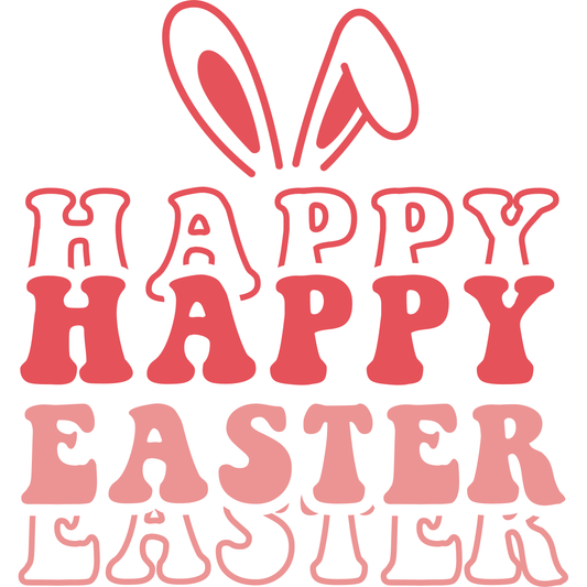 HappY Easter 3 Full Color DTF Transfer - Pro DTF Transfers