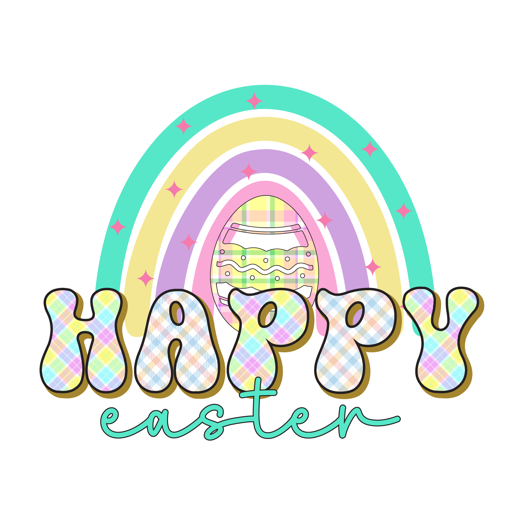 HappY Easter 2 Full Color DTF Transfer - Pro DTF Transfers