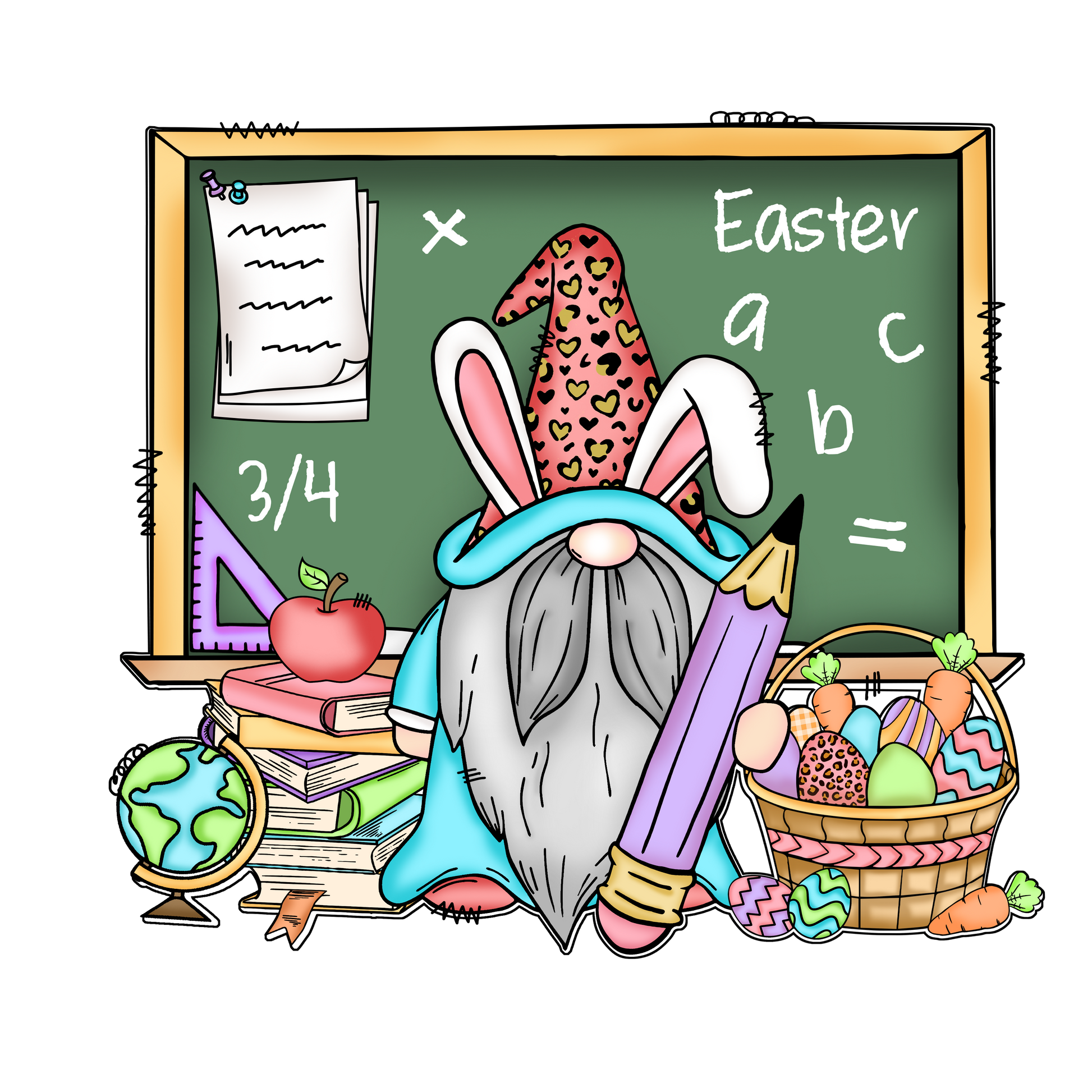 Teacher Easter 3 Full Color DTF Transfer - Pro DTF Transfers