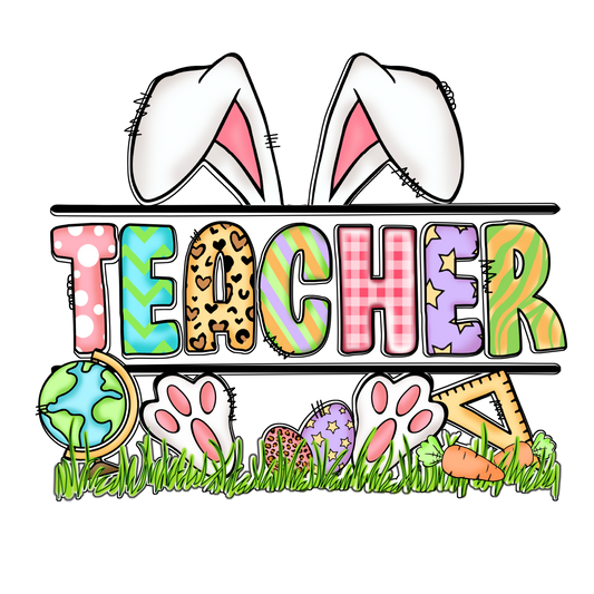 Teacher Easter 1 Full Color DTF Transfer - Pro DTF Transfers