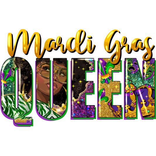 Mardi Gras Queen Mardi Gras Full Color Transfer - Pro DTF Transfers