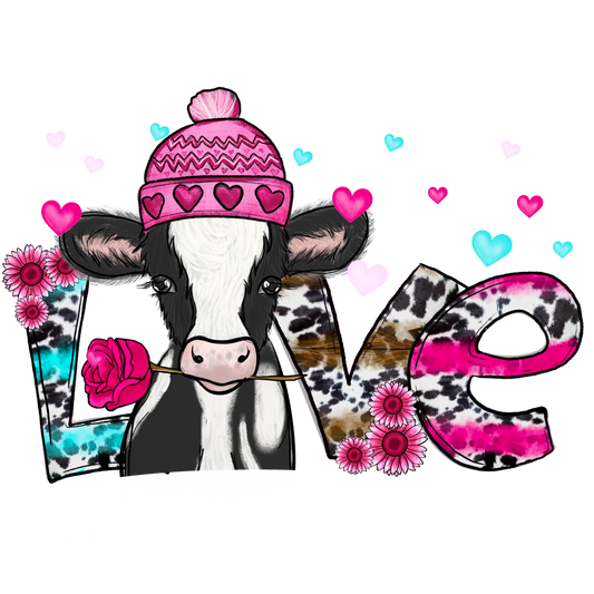 Cow Love Full Color Transfer - Pro DTF Transfers