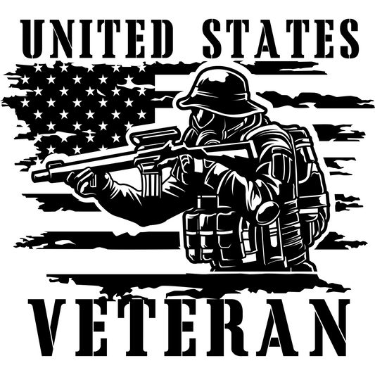 V16 US Veteran Full Color DTF Transfer - Pro DTF Transfers