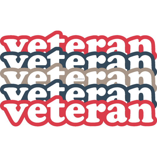 Veteran Veteran Veteran Full Color DTF Transfer - Pro DTF Transfers
