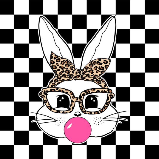 Bunny Checkered 2 Full Color DTF Transfer - Pro DTF Transfers