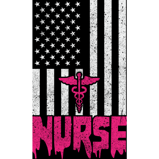 N6 Nurse American Flag White 3 Full Color DTF Transfer - Pro DTF Transfers